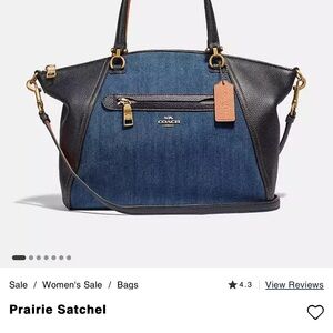Coach Black and Blue Satchel